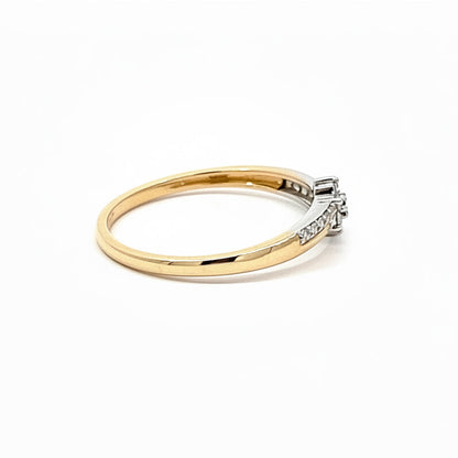 10K Yellow Gold 0.15TDW Lab Diamond Promise Ring