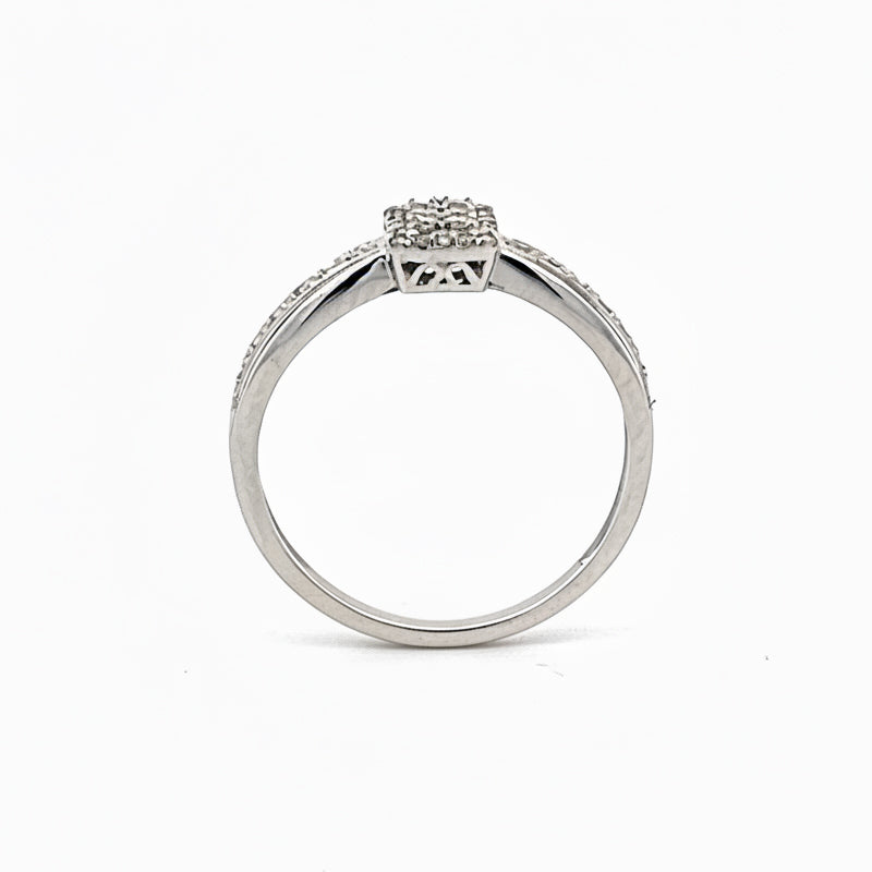 0.18 TDW Lab Grown Diamond 10K White Gold Engagement Ring