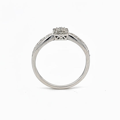 0.18 TDW Lab Grown Diamond 10K White Gold Engagement Ring