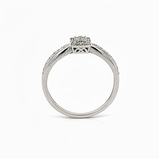0.18 TDW Lab Grown Diamond 10K White Gold Engagement Ring