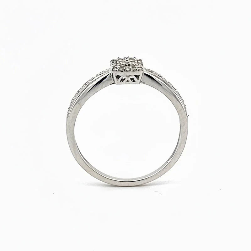 0.18 TDW Lab Grown Diamond 10K White Gold Engagement Ring