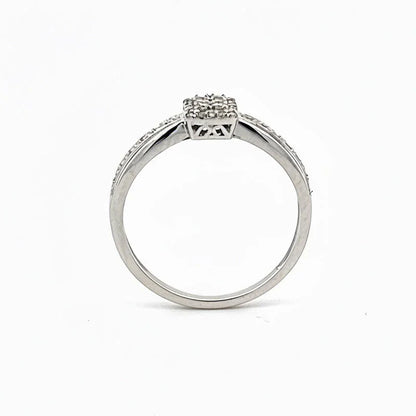 0.18 TDW Lab Grown Diamond 10K White Gold Engagement Ring