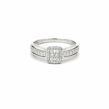 0.18 TDW Lab Grown Diamond 10K White Gold Engagement Ring