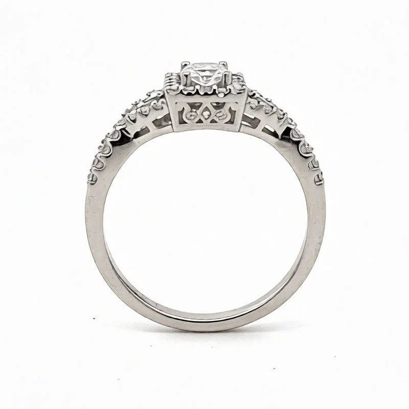 10K White Gold 0.47TDW Lab Grown Diamond Bridal Ring