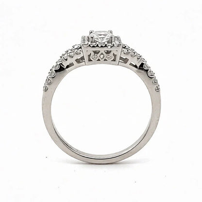 10K White Gold 0.47TDW Lab Grown Diamond Bridal Ring