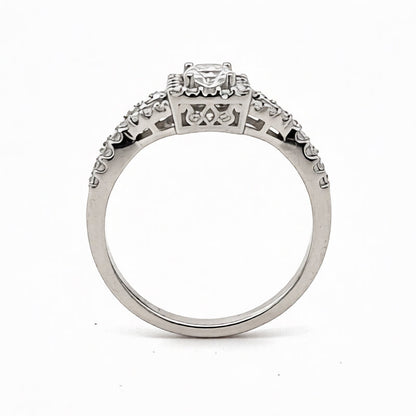 10K White Gold 0.47TDW Lab Grown Diamond Bridal Ring
