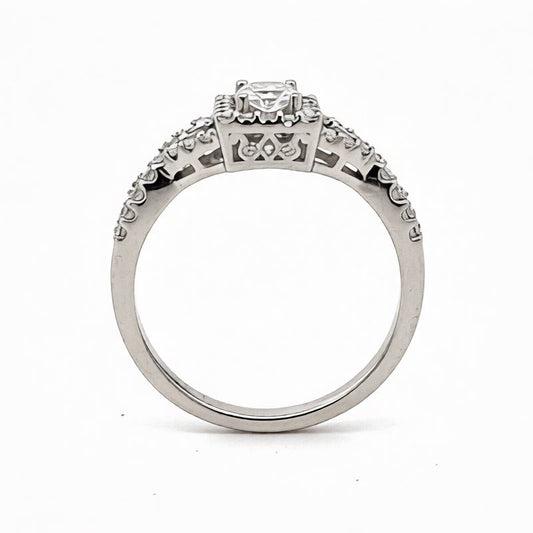 10K White Gold 0.47TDW Lab Grown Diamond Bridal Ring