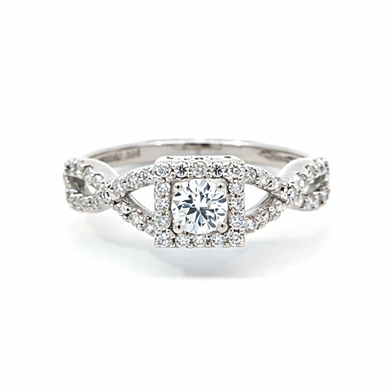 10K White Gold 0.47TDW Lab Grown Diamond Bridal Ring