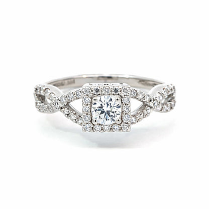 10K White Gold 0.47TDW Lab Grown Diamond Bridal Ring