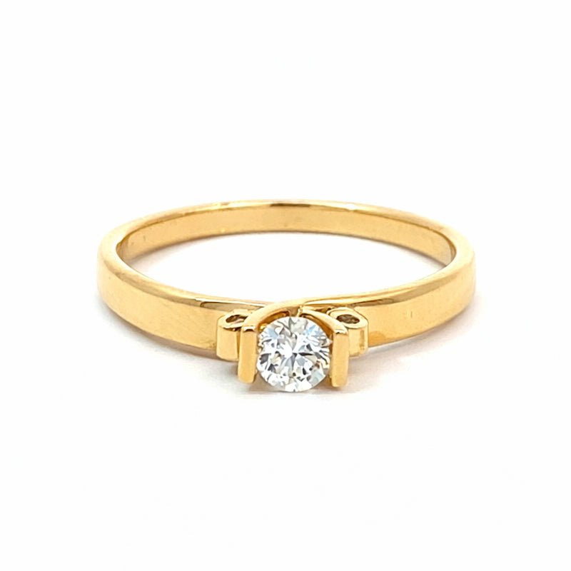 0.30TDW Lab Grown Diamond Engagement Ring in 10K Yellow Gold
