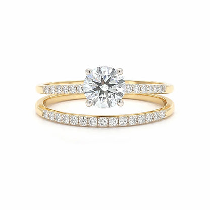 1.25 TDW Lab Grown Diamond Engagement Set in 10K Yellow Gold