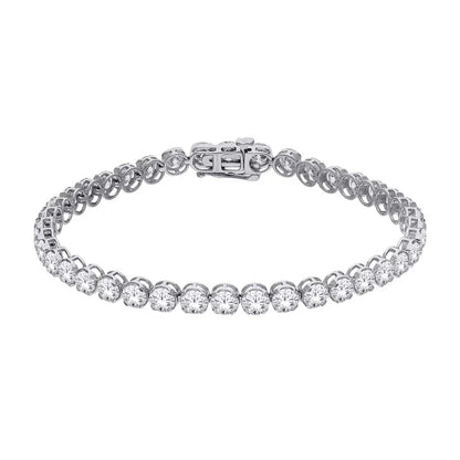 14K White Gold 5.00 TDW Lab-Grown Diamond Tennis Bracelet