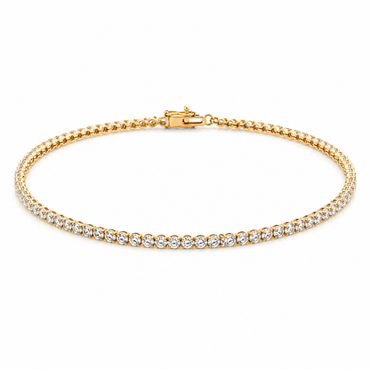 2.00TDW Lab Grown Diamond Tennis Bracelet in 14K Yellow Gold
