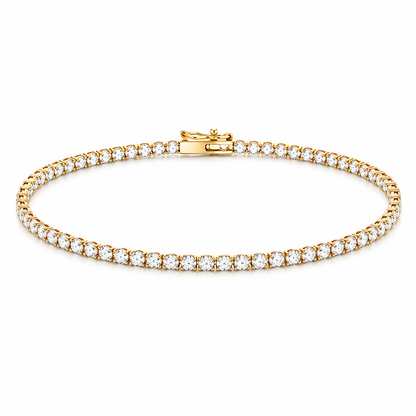 3.00TDW Lab Grown Diamond Tennis Bracelet in 14K Yellow Gold