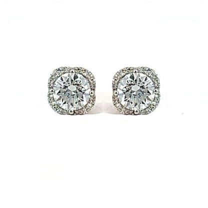 14K White Gold 1.10TDW Lab Grown Diamond Fancy Earrings