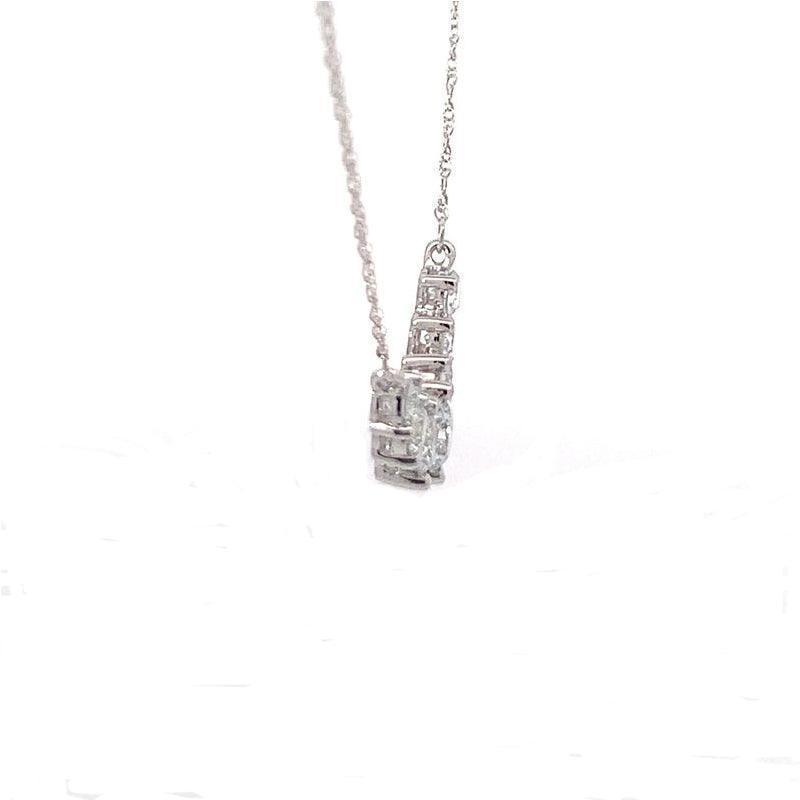 14K White Gold 2.00TDW Lab Grown Diamond Pendant
