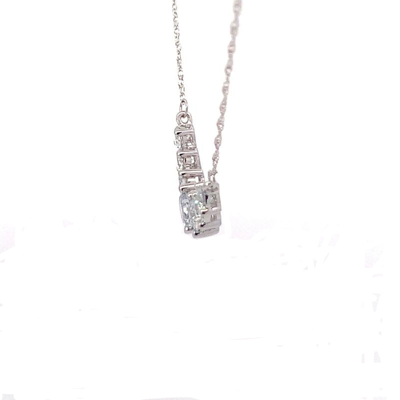 14K White Gold 2.0TDW Lab Grown Diamond Pendant