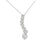 14K White Gold 1.00TDW Lab Grown Diamond Journey Pendant