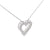 14K White Gold 1.00TDW Lab Grown Diamond Heart Pendant