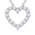 14K White Gold 1.00TDW Lab Grown Diamond Heart Pendant