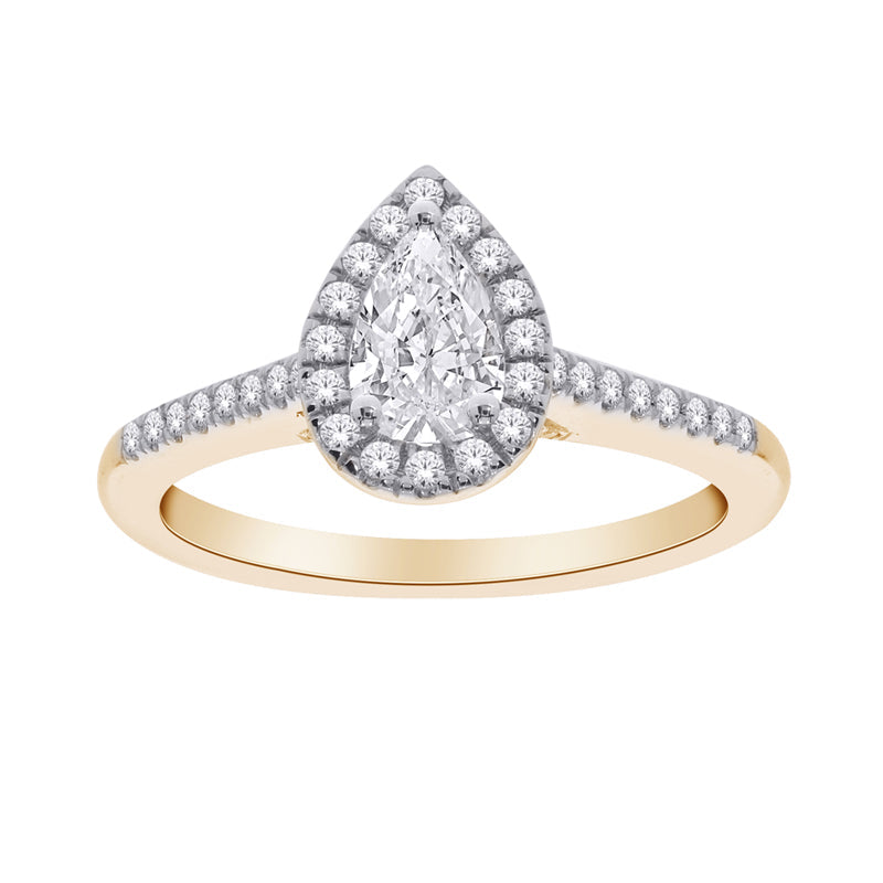 14K Yellow Gold 1.25TDW Lab Grown Diamond Engagement Ring