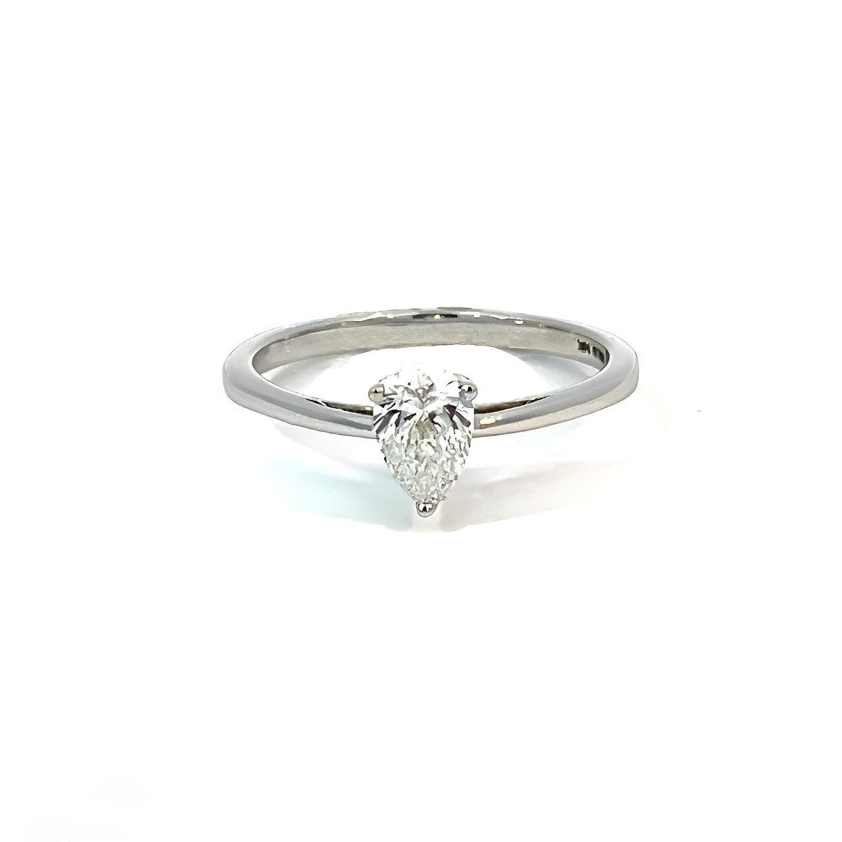 14K White Gold 0.50CT Pear Lab Grown Diamond Ring