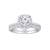 1.50TDW Lab Grown Diamond Bridal Set in 14K White Gold