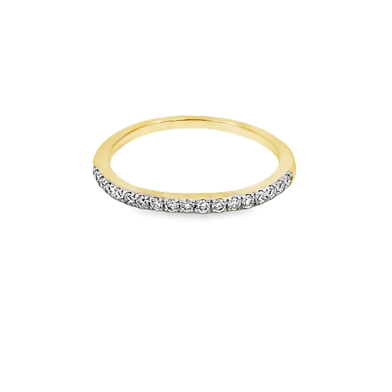 14K Yellow Gold 0.15TDW Lab Grown Half Eternity Diamond Band