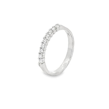 10K White Gold 0.25TDW Lab Grown Diamond 9 Stone Band