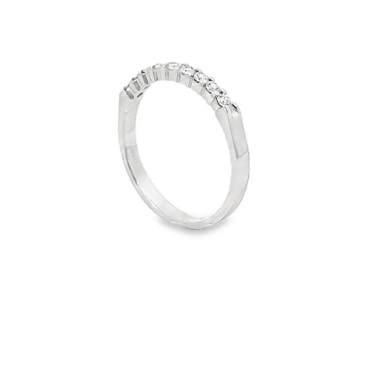 10K White Gold 0.25TDW Lab Grown Diamond 9 Stone Band