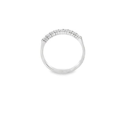 10K White Gold 0.25TDW Lab Grown Diamond 9 Stone Band