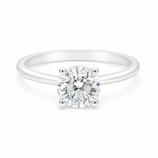 1.50CT Lab Diamond Solitaire Ring in 14K White Gold