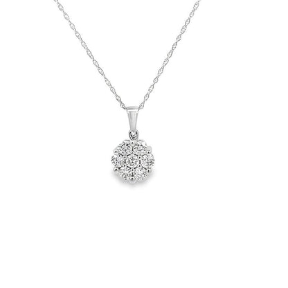 1.00TDW Lab Grown Diamond 14K White Gold Earring & Pendant Set