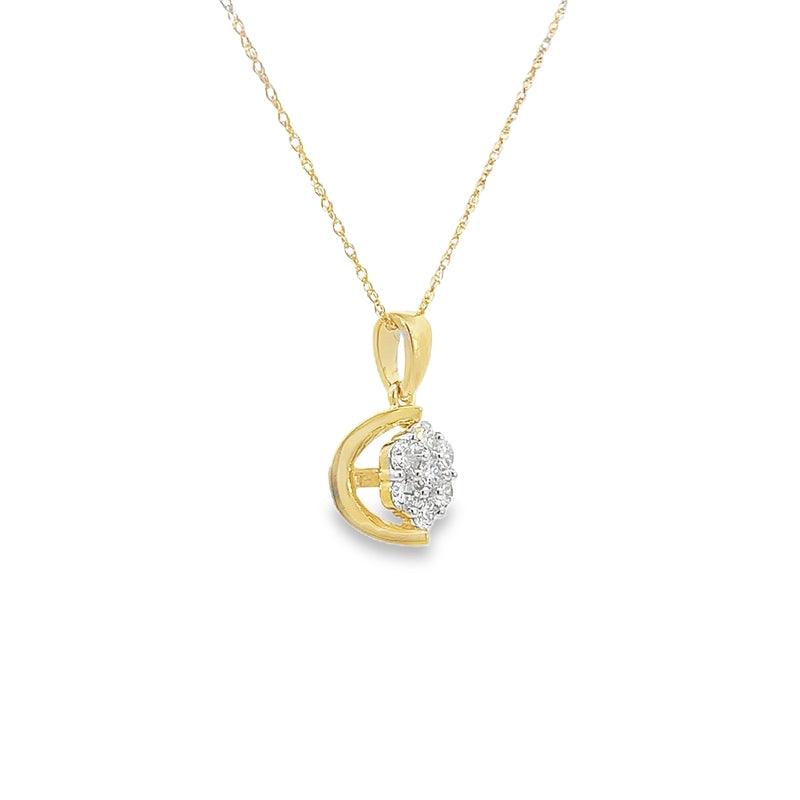 14K Yellow Gold 0.40TDW Lab Grown Diamond Pendant