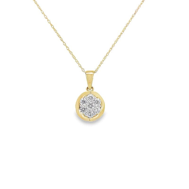 14K Yellow Gold 0.40TDW Lab Grown Diamond Pendant