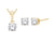 1.00TDW Lab Grown Diamond Stud Earring & Pendant Set in 14K Yellow Gold