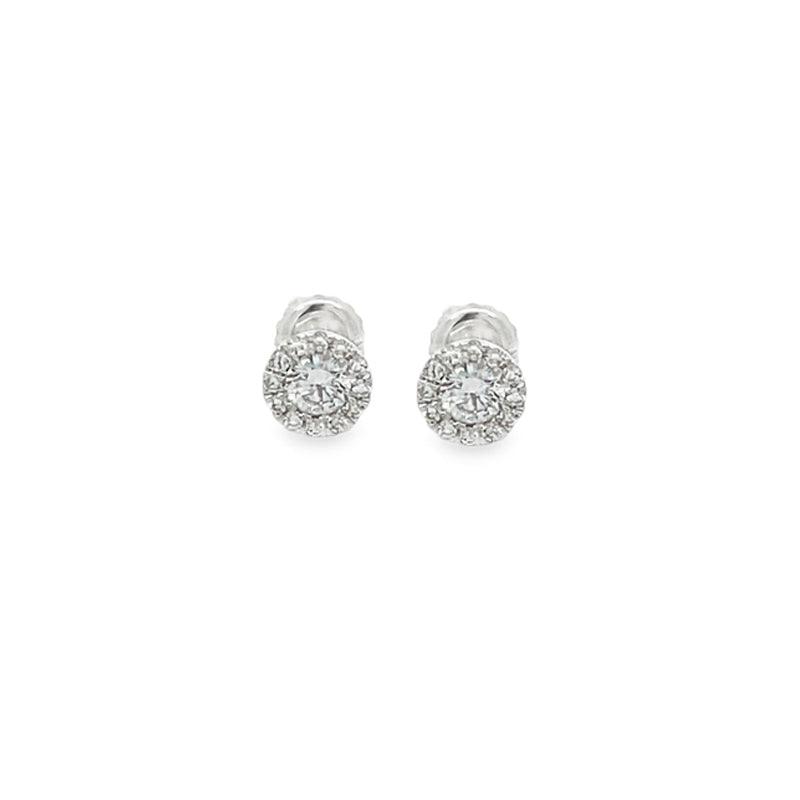 14K White Gold 1.00TDW Lab Grown Diamond Earring & Pendant Set