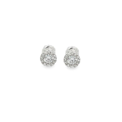 14K White Gold 1.00TDW Lab Grown Diamond Earring & Pendant Set