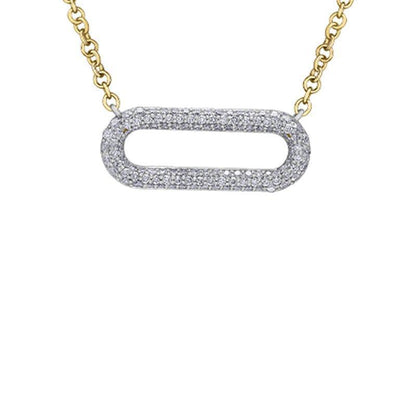 0.66TDW Diamond 10K Yellow and White Gold Fancy Pendant