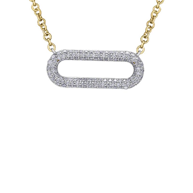 0.66TDW Diamond 10K Yellow and White Gold Fancy Pendant