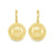 18K Yellow Gold High Polish French Back Ball Earrings