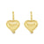 18K Yellow Gold Heart Shape French Back Earrings