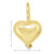 18K Yellow Gold Heart Shape French Back Earrings