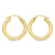 10K, 14K, 18K Yellow Gold High Polish Finish 3mm Tube Classic Hoop Earrings