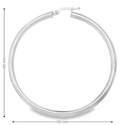 10K, 14K Yellow Gold High Polish 3mm Tube Classic Hoop Earrings