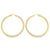 10K, 14K and 18K Yellow Gold High Polish 3mm Tube Classic Hoop Earrings