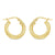 10K, 14K and 18K Yellow Gold Twisted 3mm Tube Hoop Earrings