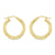 3mm Twisted Tube Hoop Earrings in 10K, 14K and 18K Yellow Gold