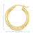 3mm Twisted Tube Hoop Earrings in 10K, 14K and 18K Yellow Gold