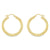 10K, 14K and 18K Yellow Gold 3mm Twisted Tube Hoop Earrings